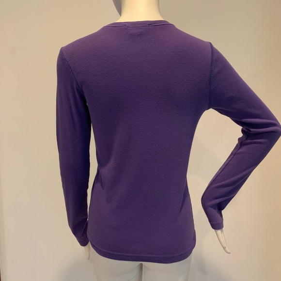Ralph Lauren Sport Long Sleeve Purple Crewneck, Size Medium, Preppy, Classic - Picture 2 of 8
